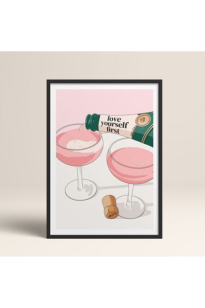 HOMEPACK Pictură cu un singur cadru din lemn Pictură poster dintr-o bucată TK/826
