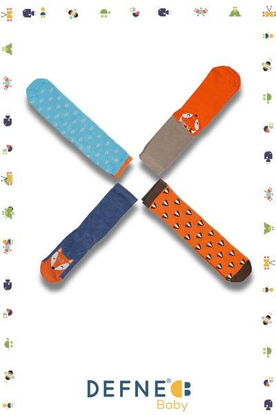 Defne Baby 4 Pairs of Girls' Socks