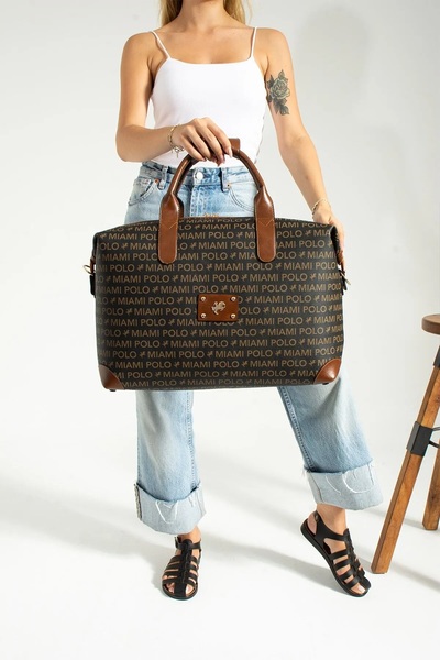 By Hakan MIAMI POLO 1203E Valisă mare de mână Geantă de vacanță de călătorie BLACK-TABA