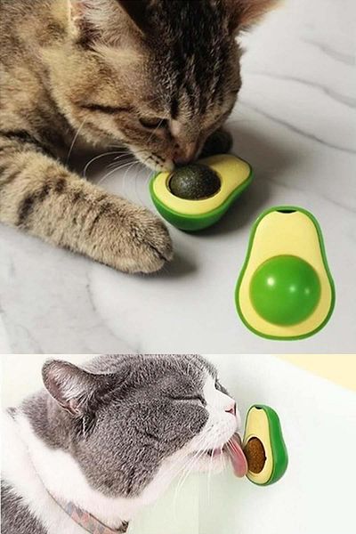 GOBYPET Avocado Shaped Catnip Edible Cat Mint - Play and Lick Ball
