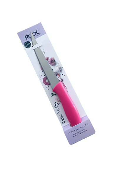 Rooc Basic Desing Tırtıklı Mutfak Bıçağı & Pembe 23,5 Cm