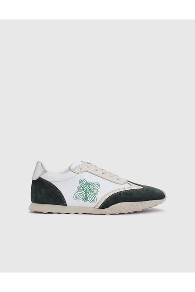 İLVİ Gestel Hakiki Süet Deri Kadın Yeşil Spor Ayakkabı