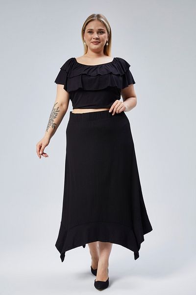 Curvy Trend Plus Size Spilt Skirt