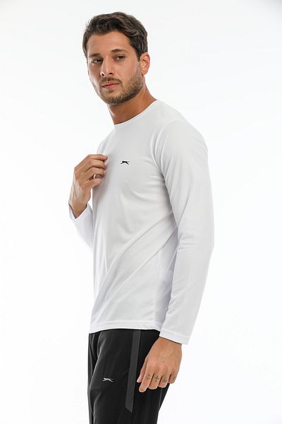 Slazenger Ανδρικό μακρυμάνικο μπλουζάκι Odın Λευκό St21te001-000