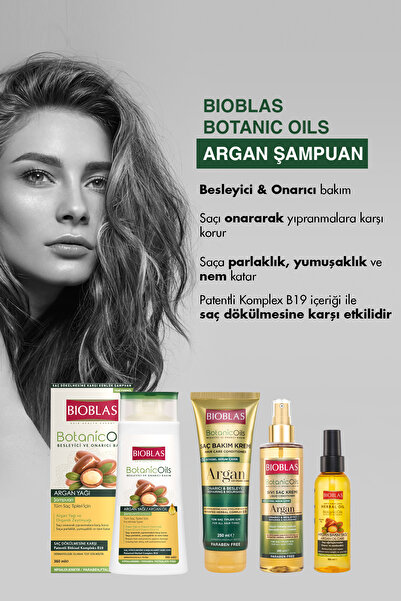 Bioblas Botanic Oils Argan Şampuan 360 Ml Besleyici, Onarıcı, Argan Yağı