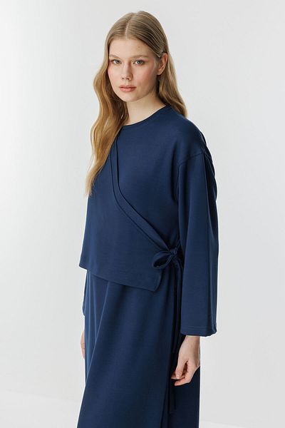 Hooopstore Φόρεμα Wrap Navy Blue