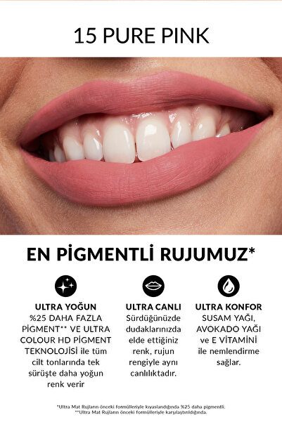 AVON Ultra Mat Ruj Paketi Marvellous Mocha, Nude Suede ve Pure Pink