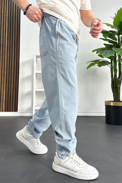 Edwox Light Blue Men's Baggy Trousers - Edw130