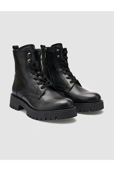 Cabani 100% Genuine Leather Black Women's Boots