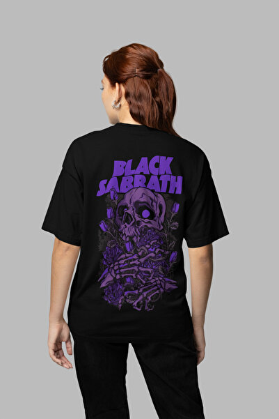 SEVBANO Black Sabbath Müzik Grubu Baskılı Unisex Oversize Tasarım Tişört