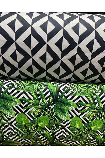 çataloğlu tekstil Hobbyist Checkered Black and White and Amazon Pattern Fabric Upholstery 100X140 100X140