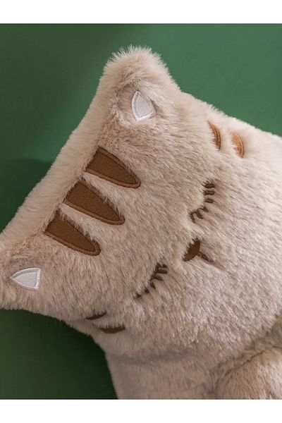 LC Waikiki Beige Cat Figured Plush Baby Pillow 60 cm
