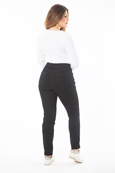 Şans Γυναικείο Μαύρο, Lycra 5 τσέπες Skinny Jeans 65N38797