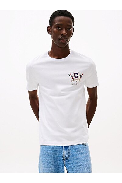 Tommy Hilfiger Erkek HILFIGER COLOUR CREST TEE T-shirt