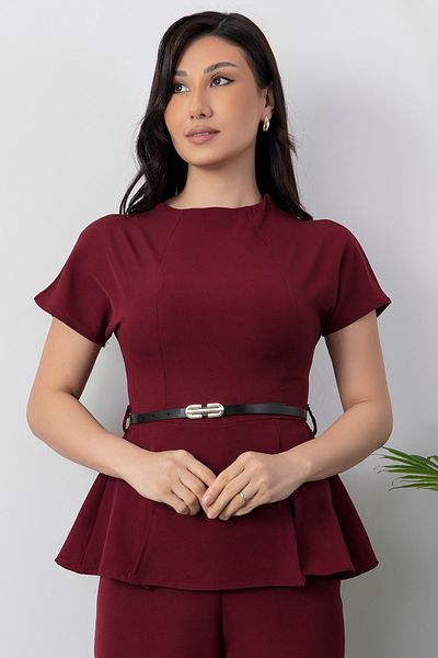 PULLIMM Short Sleeve Belted Jumpsuit - Ny4513