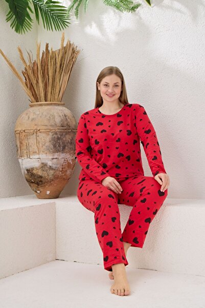 pijamacity Kadın Pamuklu Battal Beden Pijama Takımı