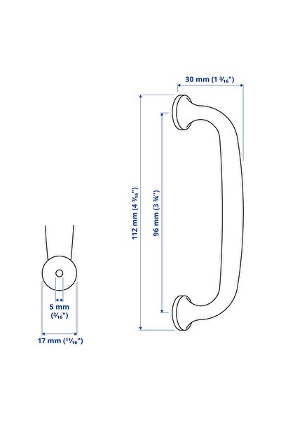 erorex Handle, chrome-plated, 112 mm