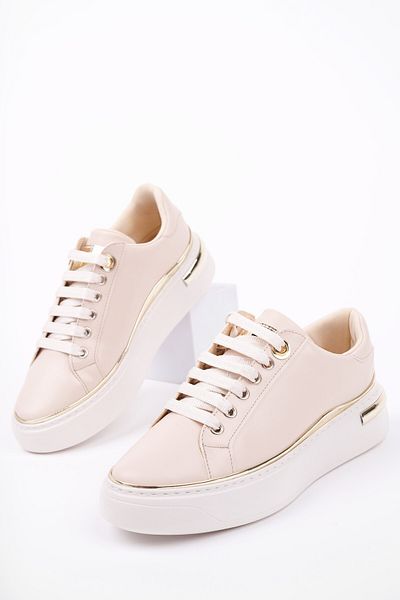 MUGGO Svetlana Thin Stripe Detailed Lace-Up Casual Women's Sneaker Sports Shoes
