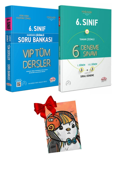 Editör Yayınevi 6. Sınıf VIP Tüm Dersler Soru Bankası & 6 (3+3) Deneme Sınavı...