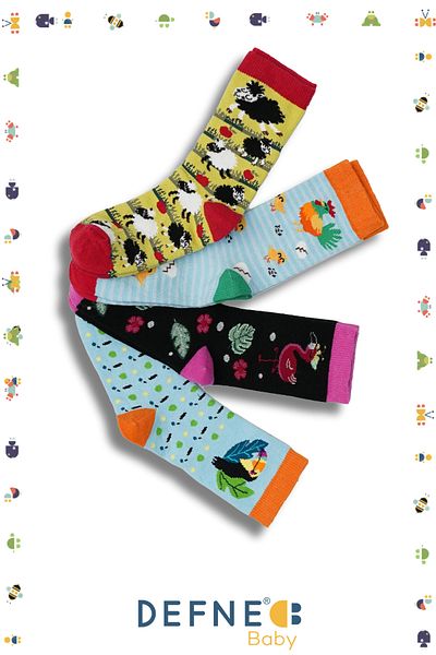 Defne Baby 4 Pairs of Girls' Socks