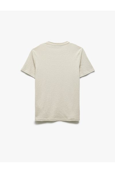 Koton Crew Neck Cotton Blended Tight Fit Short Sleeve T-Shirt