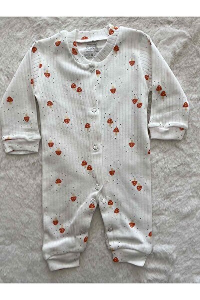 Seçkin Baby Mantar Patiksiz Raporlu Düğmeli Tulum