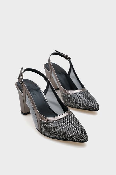 Capone Outfitters 750 Slingback-Schuhe aus Steinmesh mit Absatz für Damen