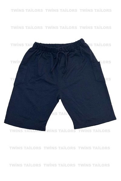 twins tailors Combed Cotton Grey-Navy-Red 3 Pack Unisex Kids Short Shorts