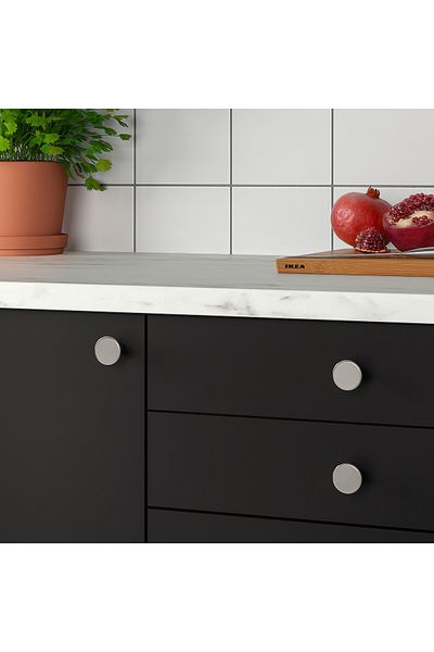 erorex Knob, stainless steel colour, 30 mm