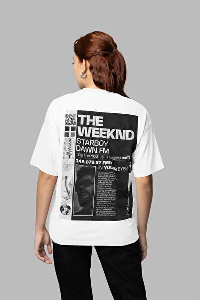 SEVBANO Μπλουζάκι με ράπερ με στάμπα Unisex The Weeknd Starboy Dawn Fm