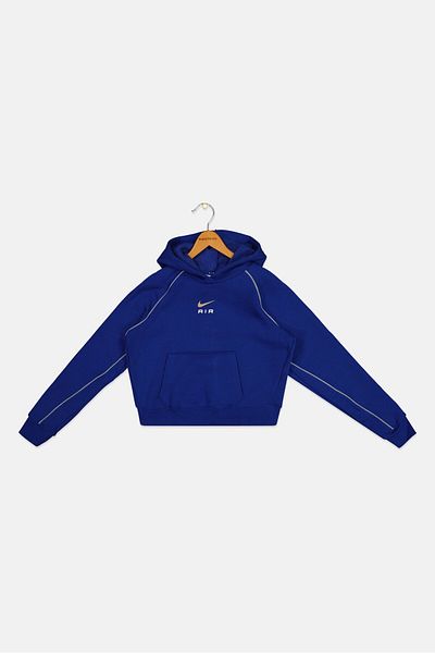 Nike Kids Girl Hooded Neck Long Sleeve Sweatshirt, Navy Blue