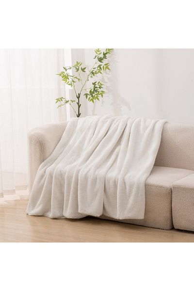 Home Box Lla Ura Rabbit Fur Double Layer King Blanket 220x240 cm