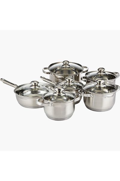 Home Box Casa 12-Piece Stainless Steel Cookware Set