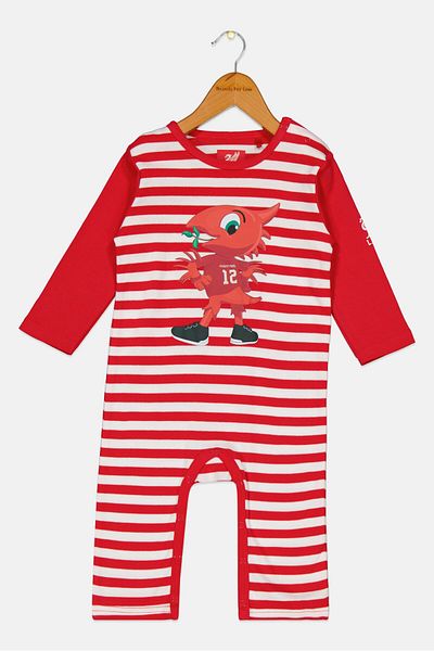 Liverpool Toddlers Girl Graphic Print Long Sleeve Rompers, Red