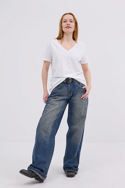 Addax Tricou de bază cu decolteu în V P4321