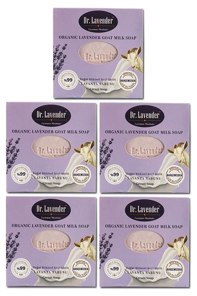 Gallipoli Lavender دكتور. صابون لافندر طبيعي بزيت اللافندر وحليب الماعز 100 جرام 5 قطع