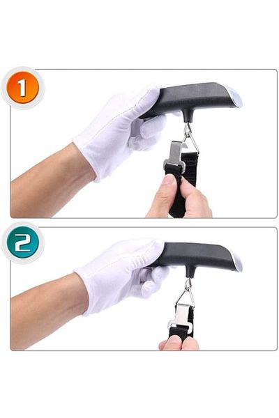 AWH Digital Hanging Luggage Scale, Portable Handheld Baggage Scale, LCD Display, 50kg/110lb