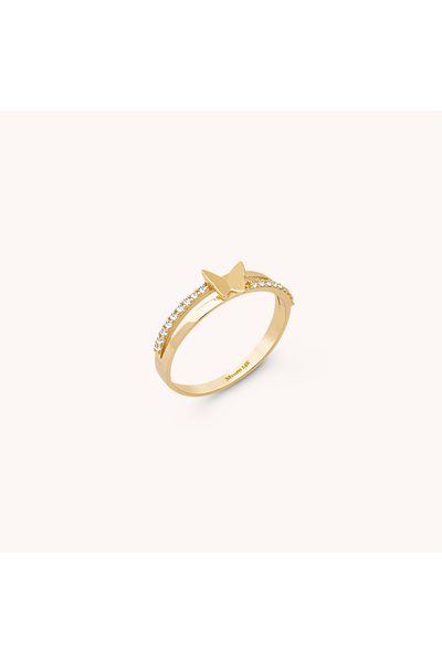 myorogold 14 AYAR ALTIN KELEBEK YÜZÜK