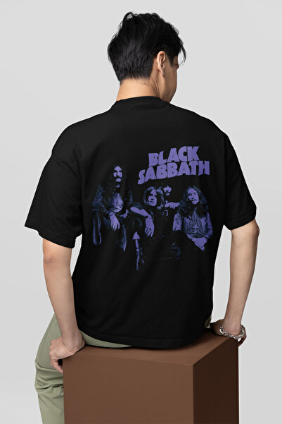 SEVBANO Black Sabbath Printed Unisex Oversize Music Band T-Shirt