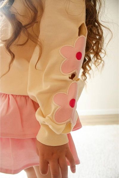 ELONKİDS Heart Detailed Skirt Set with Sleeves