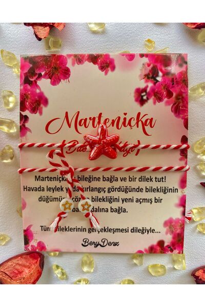 BeryDenz Marteniçka Kartlı Marteniçka Dilek ve Şans Bilekliği Seti