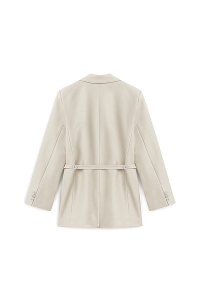 praye Stone Colored Mobile Belted Blazer Jacket