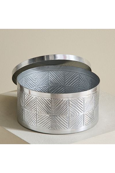 Home Box Nydril Aluminium Square Embossed Box 17x8.5 cm