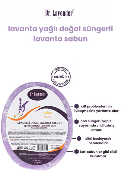 Dr.Lavender Lavanta Özlü Özel Süngerli Lavanta Sabunu