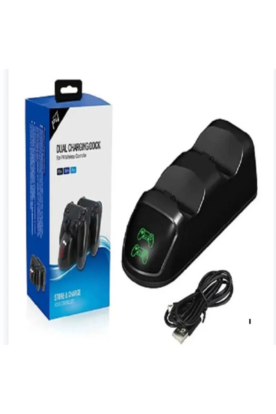 XİRA LED Göstergeli Çiftli Ps 4 Dualshock Joystick Oyun Kolu 2li Şarj Standı İstasyonu PS4 Pro PS4 Slim