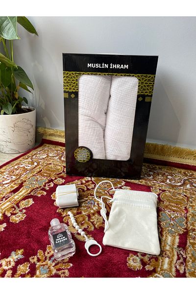 evla Quality Muslin Ihram Set, Hajj/Umrah and 4 Piece Assurance Set
