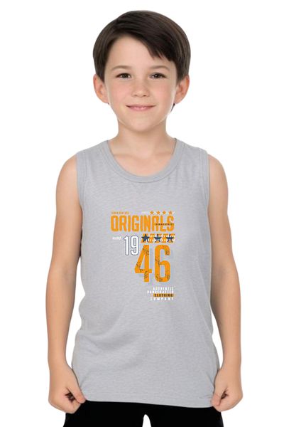 YA KO KİDS Originals 46 Printed Boys' Suspender T-Shirt and Shorts Set Top and Bottom