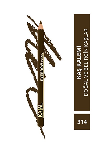 KAJAL Kapağı Fırçalı Orta Kahverengi Kaş Kalemi - Eyebrow Pencil Medium Brown...