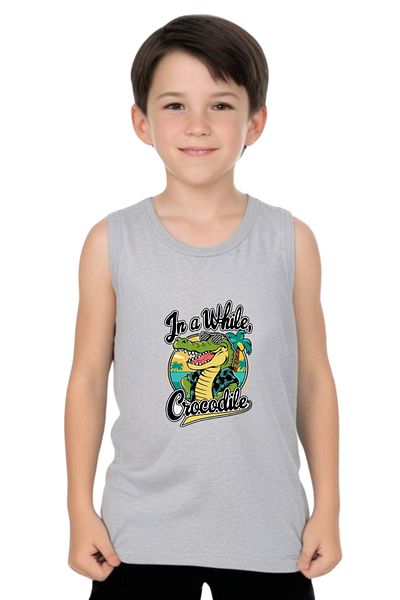 YA KO KİDS In a While Printed Boys' Suspender T-Shirt and Shorts Top and Bottom Set