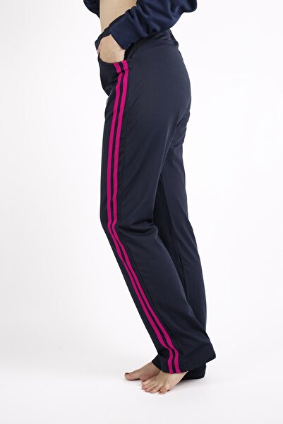 Azıcık Akıllı Γυναικεία καλοκαιρινή αθλητική φόρμα Navy Blue Fabric Fuchsia ριγέ εύκαμπτη με τσέπες κατάδυσης 21KESAAKT2